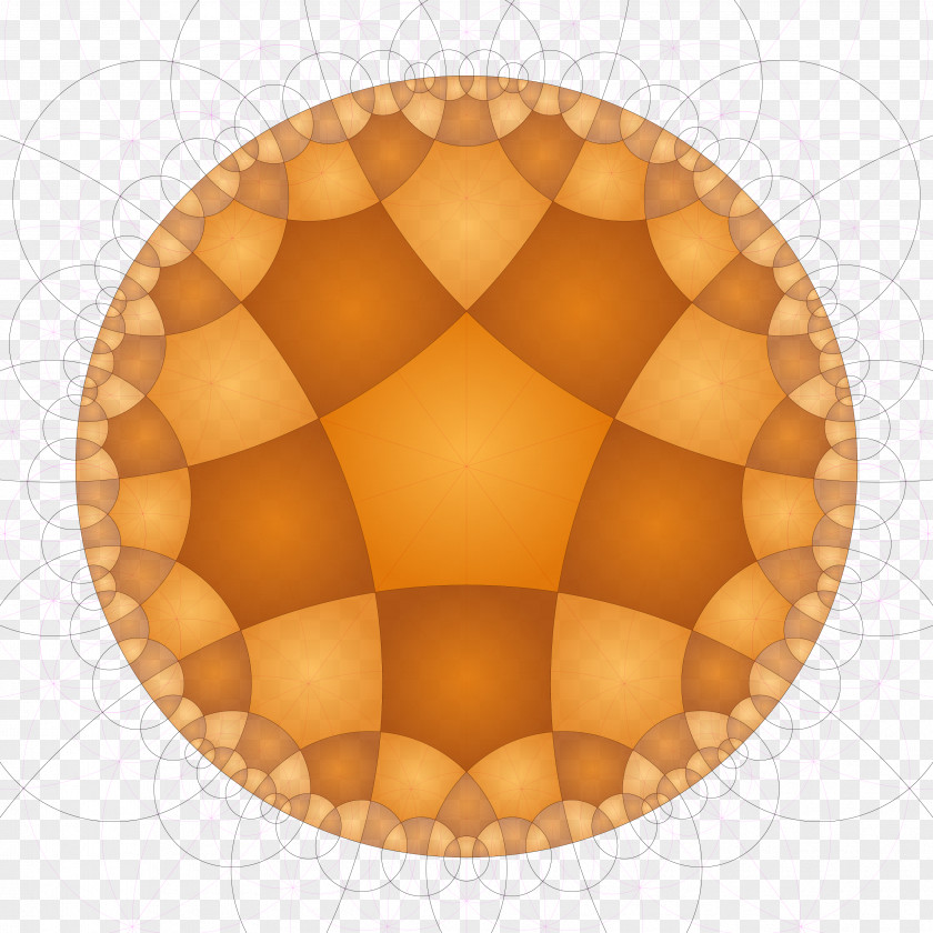 Circle Tessellation Hyperbolic Geometry Pentagonal Tiling PNG