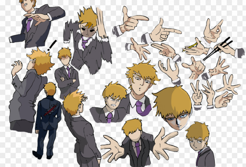 Mob Psycho 100 Drawing And Reigen PNG