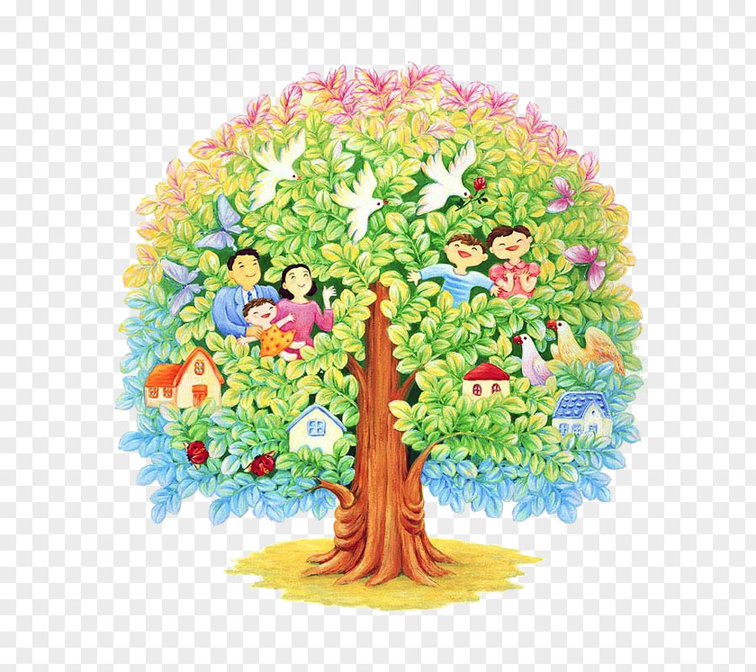 Cute Cartoon Family Trees PNG cartoon family trees clipart PNG