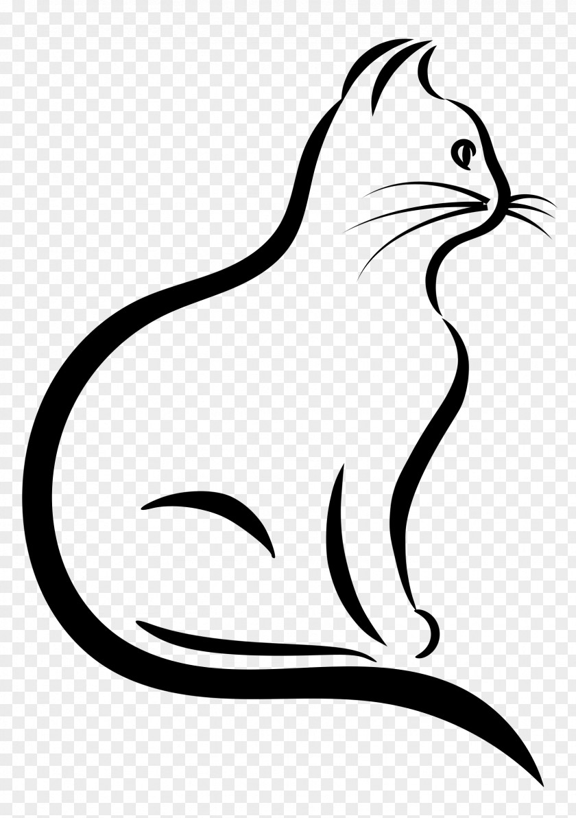 Kitten Cat Silhouette Clip Art PNG