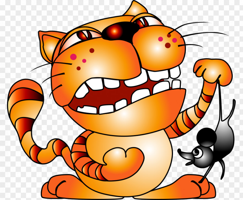 Vector Tiger Naughty Cat Rat Mouse Clip Art PNG
