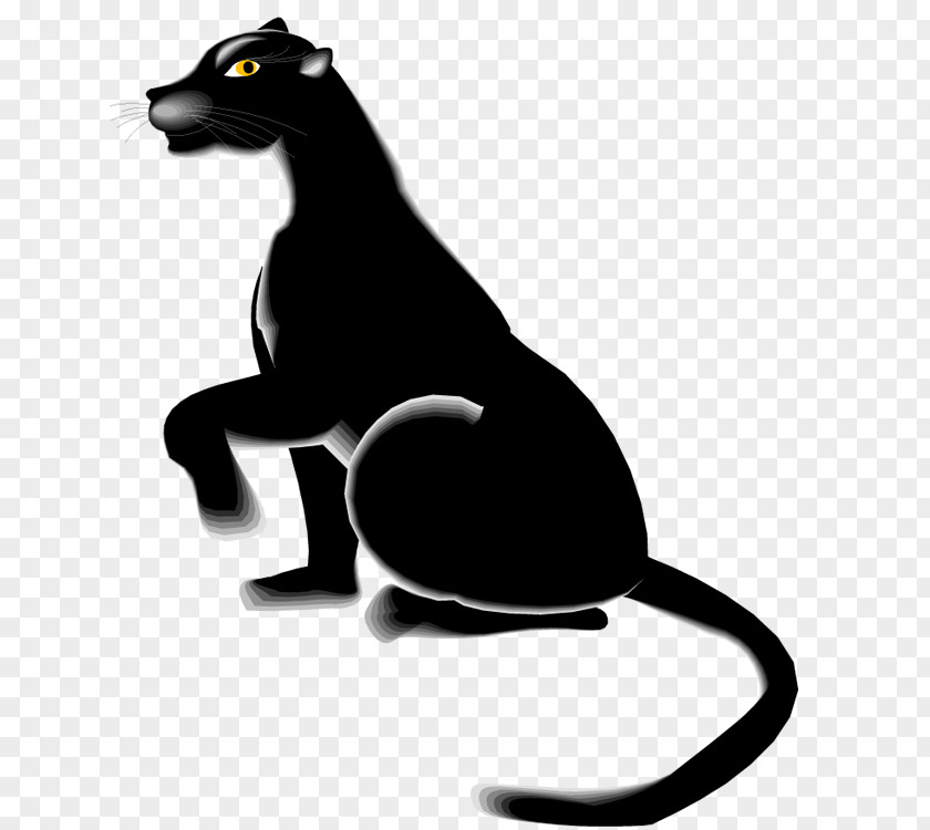 Vintage Panther Cliparts Black Cartoon Clip Art PNG