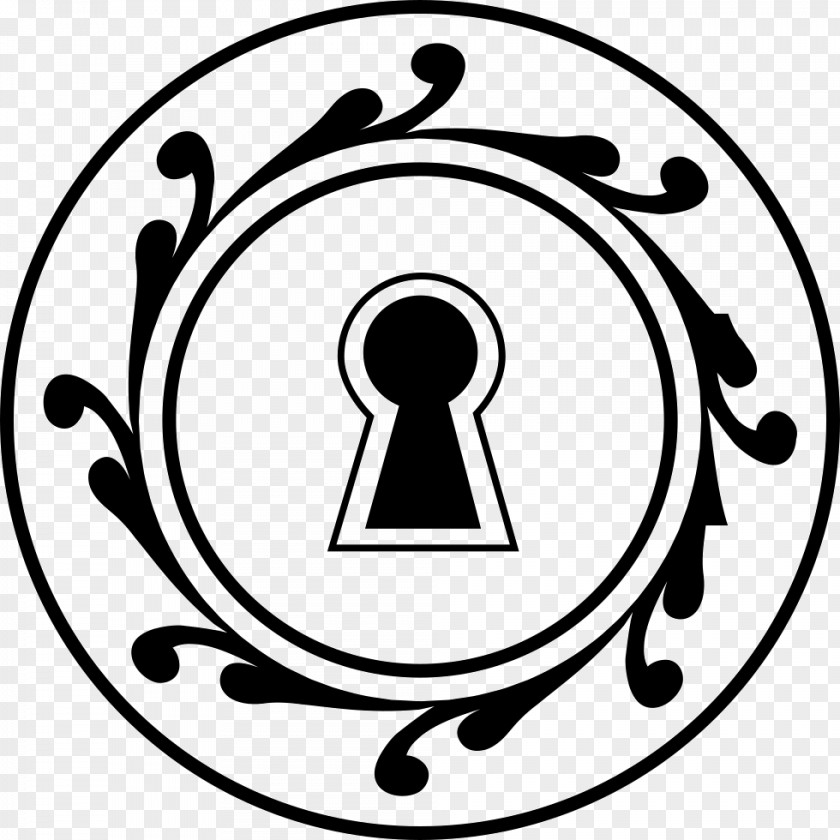 Shape Keyhole Lock Circle PNG