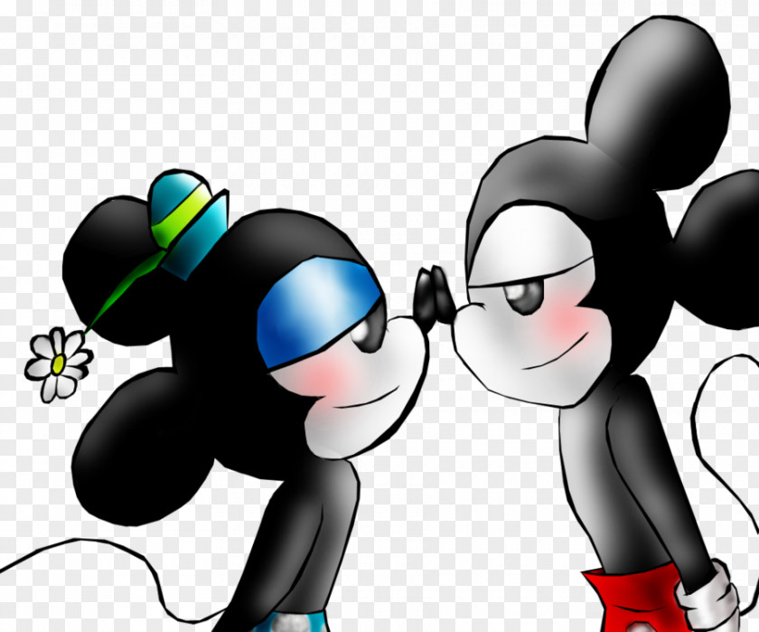 Pictures Of Cartoons Kissing Mickey Mouse Minnie Oswald The Lucky Rabbit Kiss Clip Art PNG