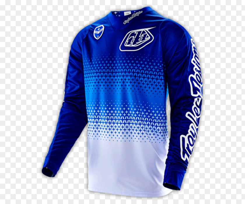 Troy Lee Logo Designs Hoodie Cycling Jersey Blue PNG