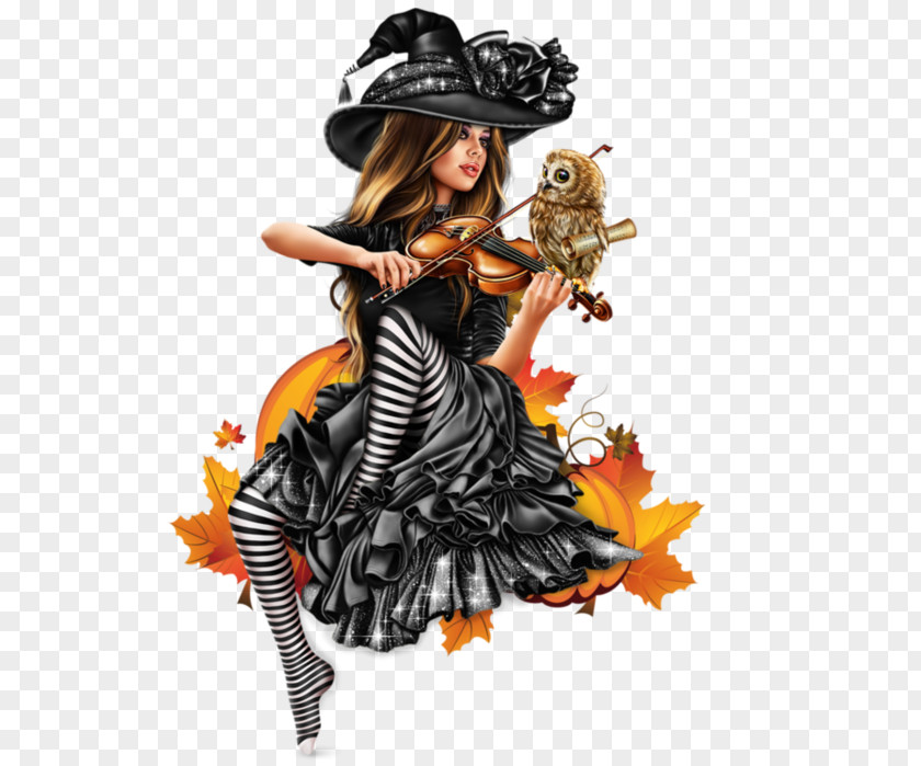 Witch Costume Witchcraft Halloween Woman PNG