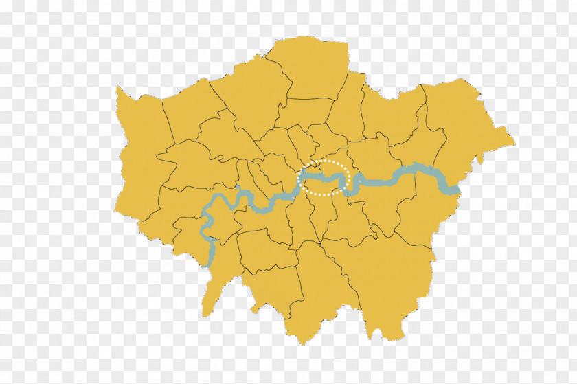 Map London Boroughs Stock Photography PNG