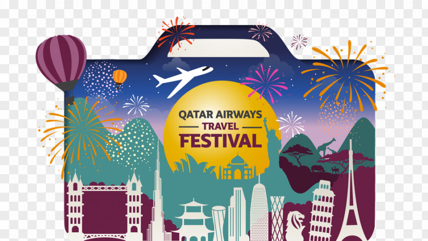Tourism Festival Qatar Airways Flight Airline Ticket PNG