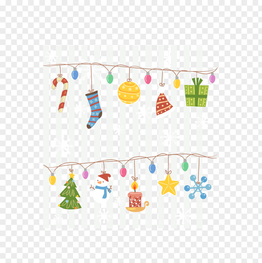 Cartoon Vector Material Fresh Christmas Ornaments Light-emitting Diode LED Lamp PNG