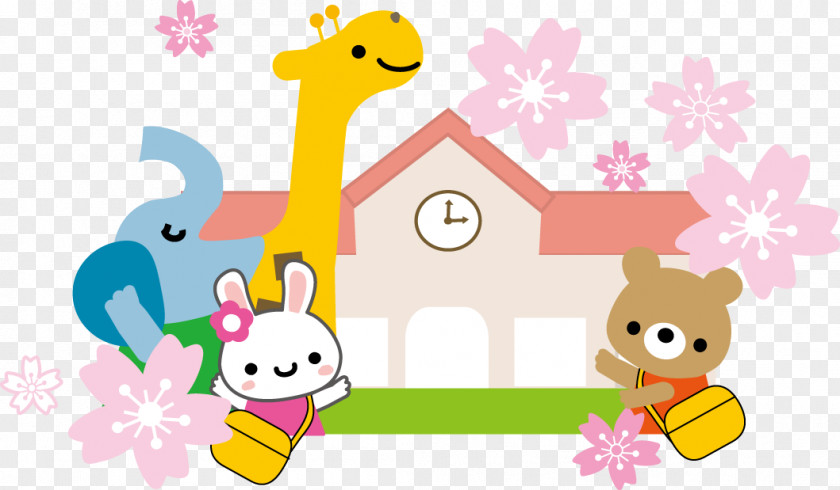 Giraffe Pink M Character Area Line PNG