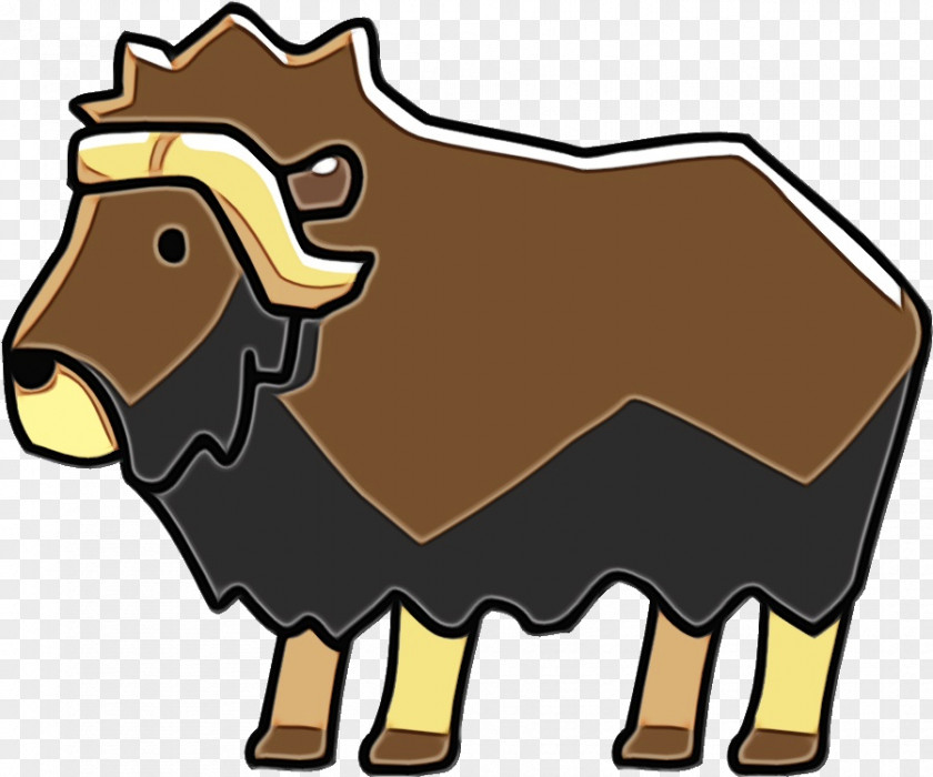 Livestock Cowgoat Family Bovine Clip Art Cartoon Ox Working Animal PNG