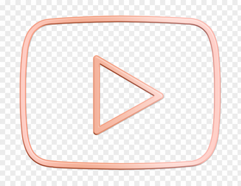 Triangle Pink Youtube Icon Social Media PNG
