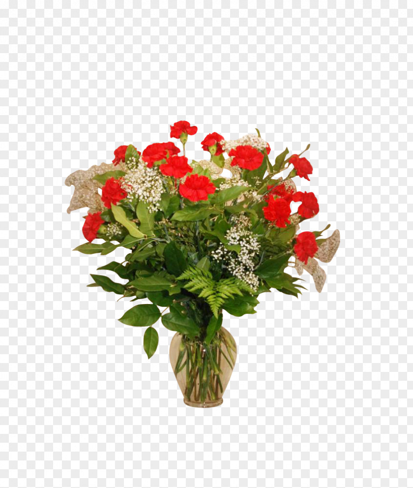 Baby Breath Rose Flower Bouquet Floristry Red PNG