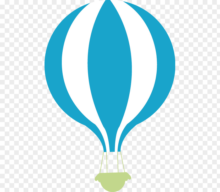 Blue Hot Air Balloon Clip Art PNG