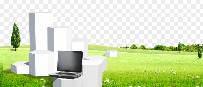 Computer Box And Grassland Download School Desktop Wallpaper Education Software PNG