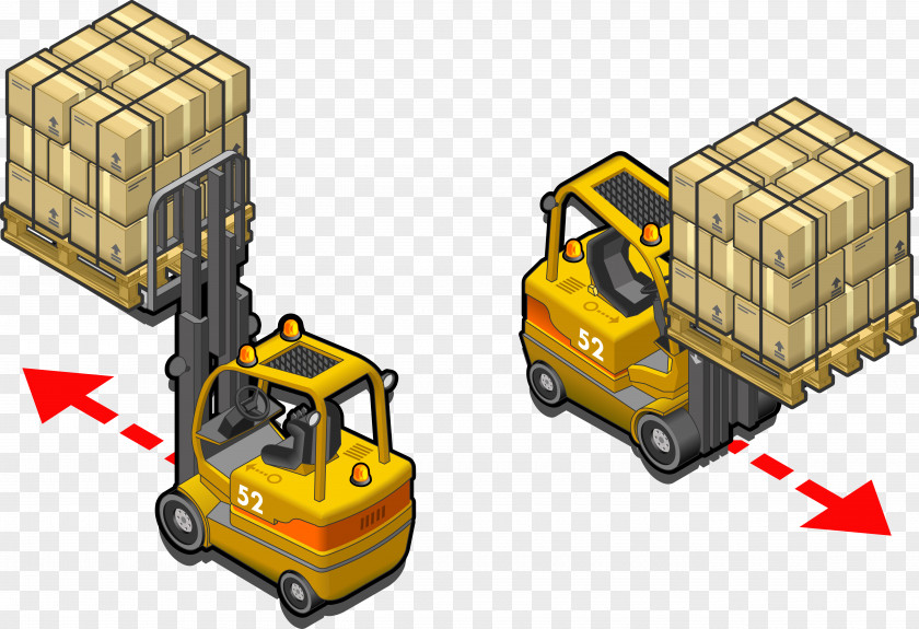 Logistics Truck Cross-docking Inventory Warehouse Forklift PNG