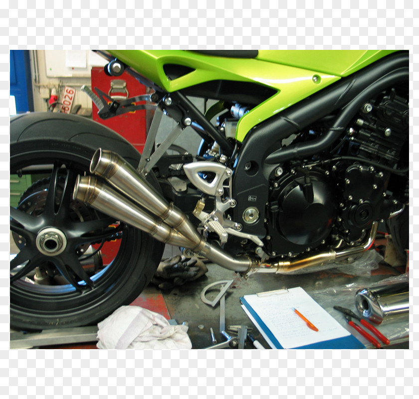 Motorcycle Exhaust System Tire Db Killer Triumph Speed Triple PNG