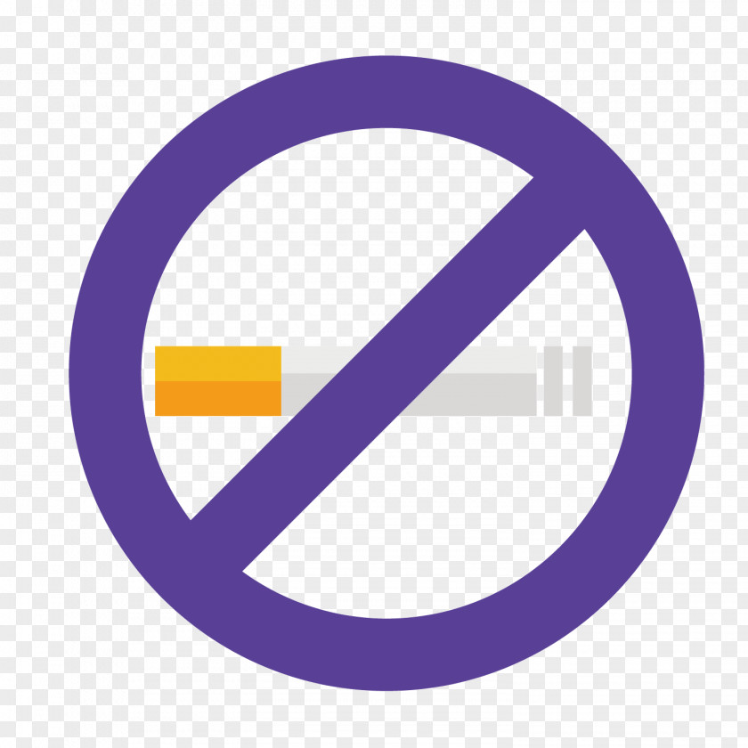 Purple Refuses Smoking Stop Sign Symbol Icon PNG