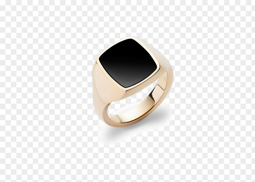 Ring Onyx Signet Gold Gemstone PNG