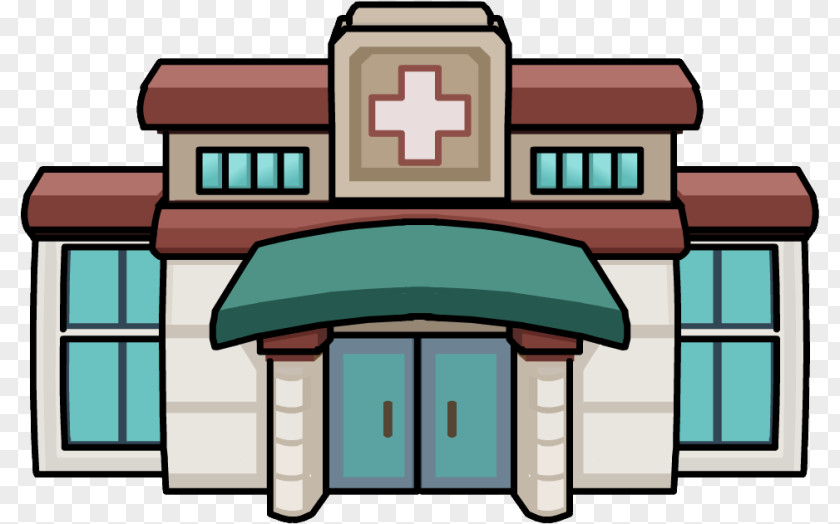 Roof Facade Hospital Cartoon PNG