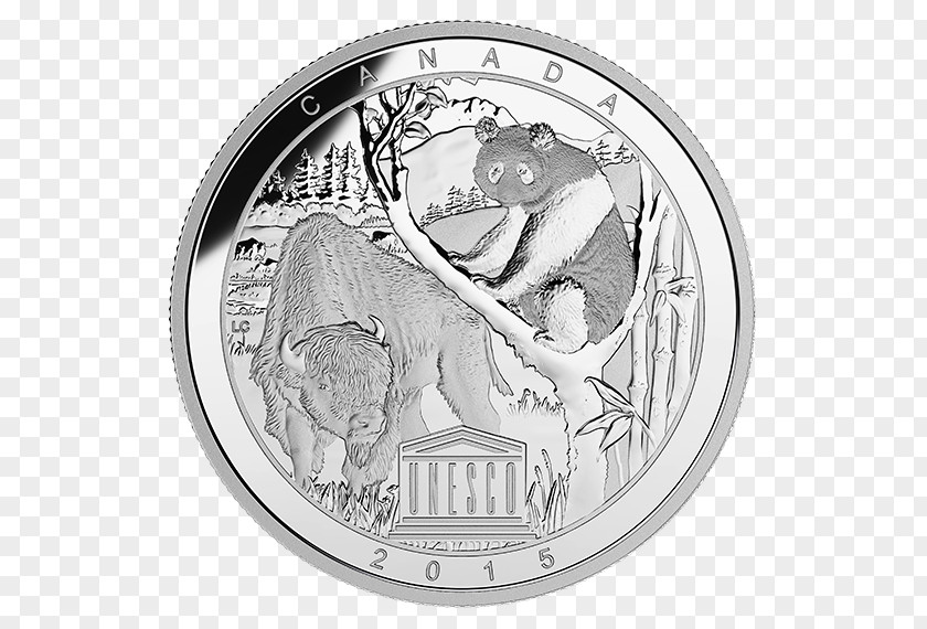 Sichuan Panda Silver Coin Canada Royal Canadian Mint Dollar PNG