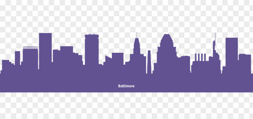 Silhouette Baltimore Skyline PNG