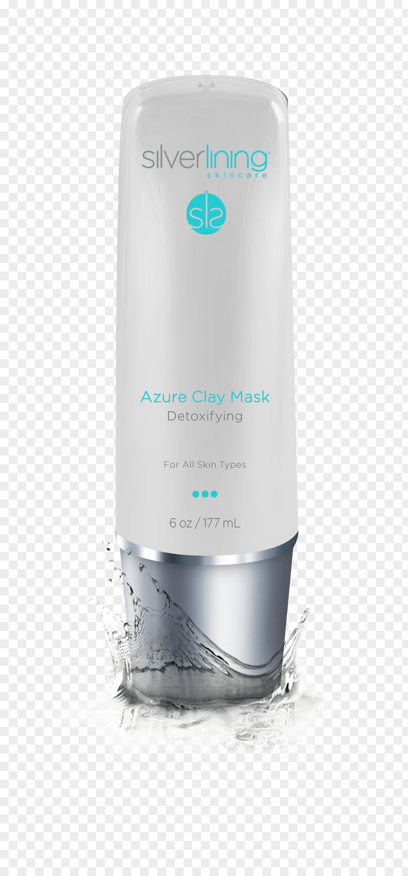 Silver Splash Skin Care Cream Liquid Product PNG