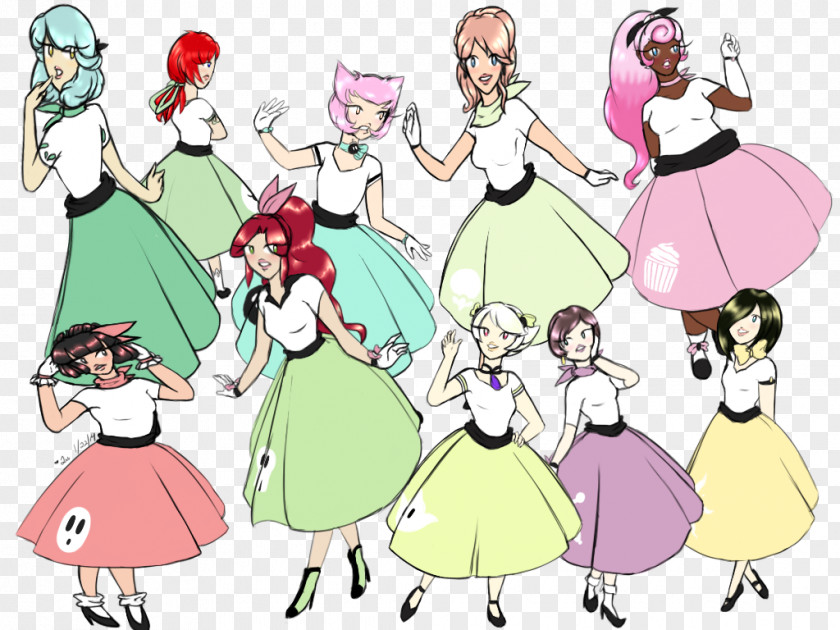 Dress Clothing Poodle Skirt Drawing PNG