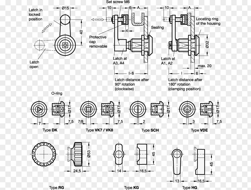 Latch Mechanism Lock Rotation Elesa Ganter China Co.,Ltd. PNG