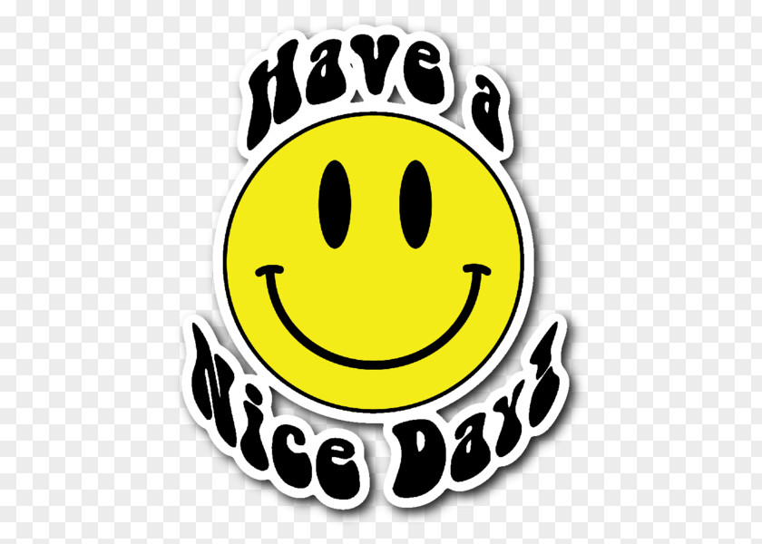 Smiley Sticker Have A Nice Day Die Cutting Emoticon PNG
