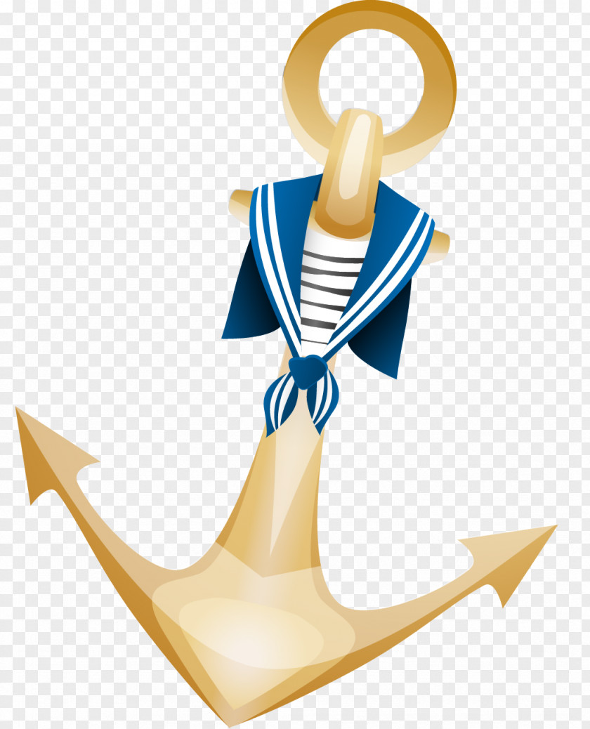 Vector Gold Anchor Euclidean Icon PNG