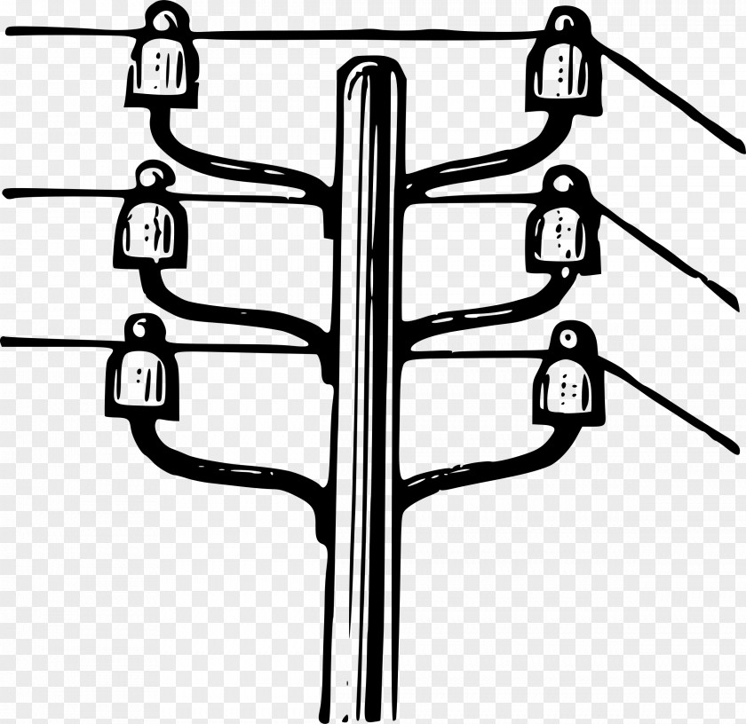 Electricity Utility Pole Overhead Power Line Electric Clip Art PNG