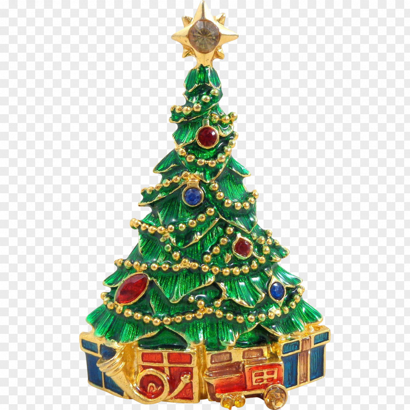 Golden Neon Christmas Tree Ornament Spruce Fir PNG
