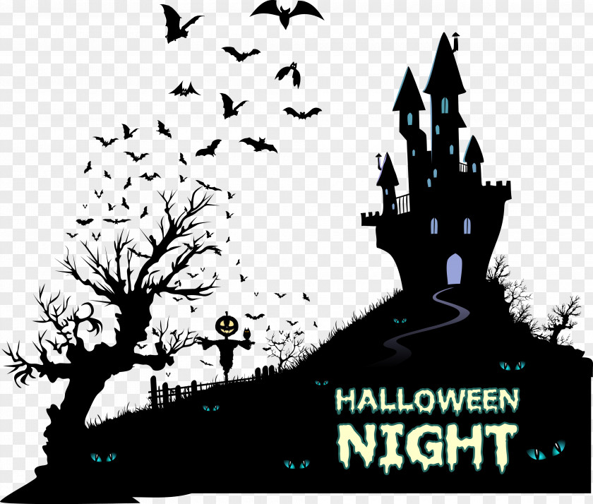 Halloween Vector Material Wedding Invitation Housewarming Party Holiday PNG