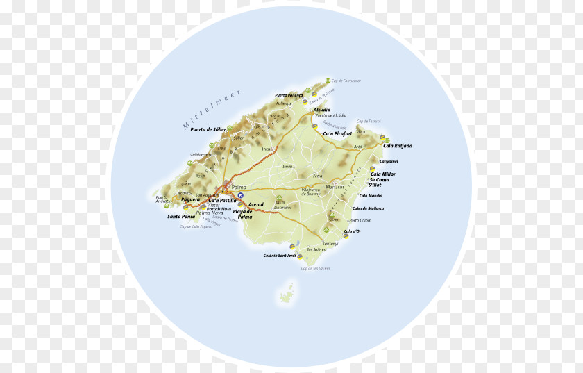 Map Majorca Water Resources Tuberculosis PNG