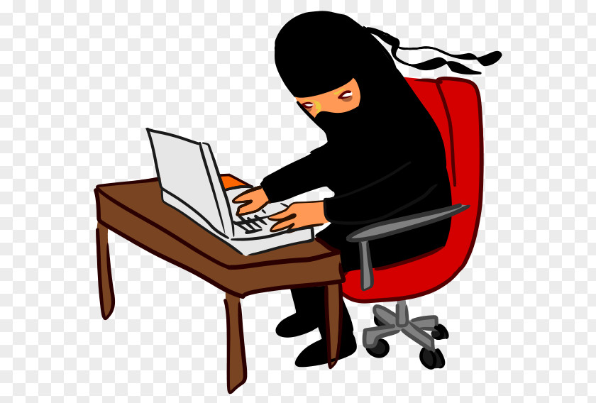 Office Desk Clipart Laptop Ninja Personal Computer Clip Art PNG