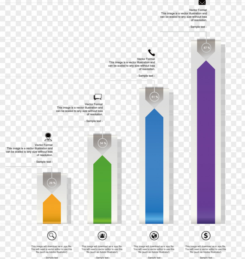 Vector Business Bar Chart Graphic Design PNG