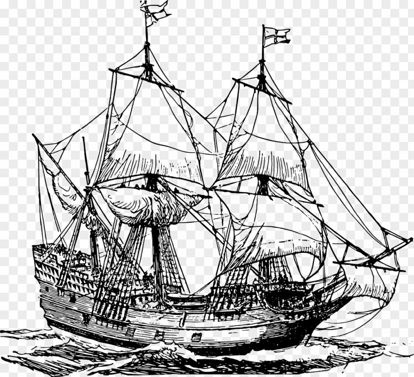 Pencil Drawing Boat Sailing Ship Sailboat Clip Art PNG