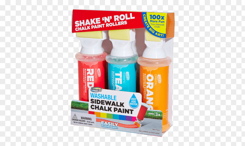 Sidewalk Chalk Paint Rollers Brush Drawing PNG