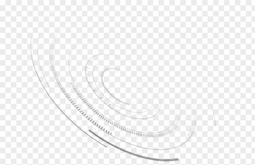 Spiral White Line Art Circle PNG
