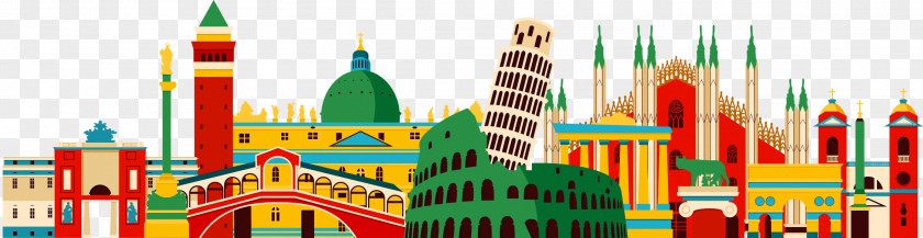 City Silhouette Flag Of Italy Royalty-free Illustration PNG