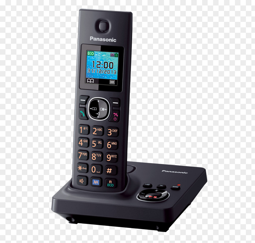 Panasonic Phone Cordless Telephone Digital Enhanced Telecommunications KX-TG1611SPH PNG