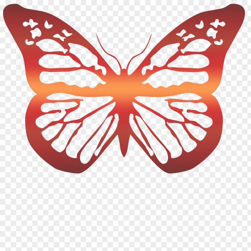 Butterfly Window Paper Wall Decal Sticker PNG