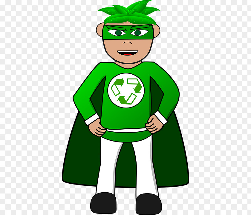 Hero Green Arrow Man Recycling Superhero Paper PNG