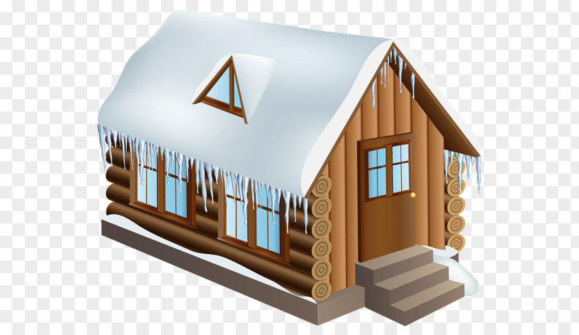 Winter House Cliparts Log Cabin Cottage Clip Art PNG