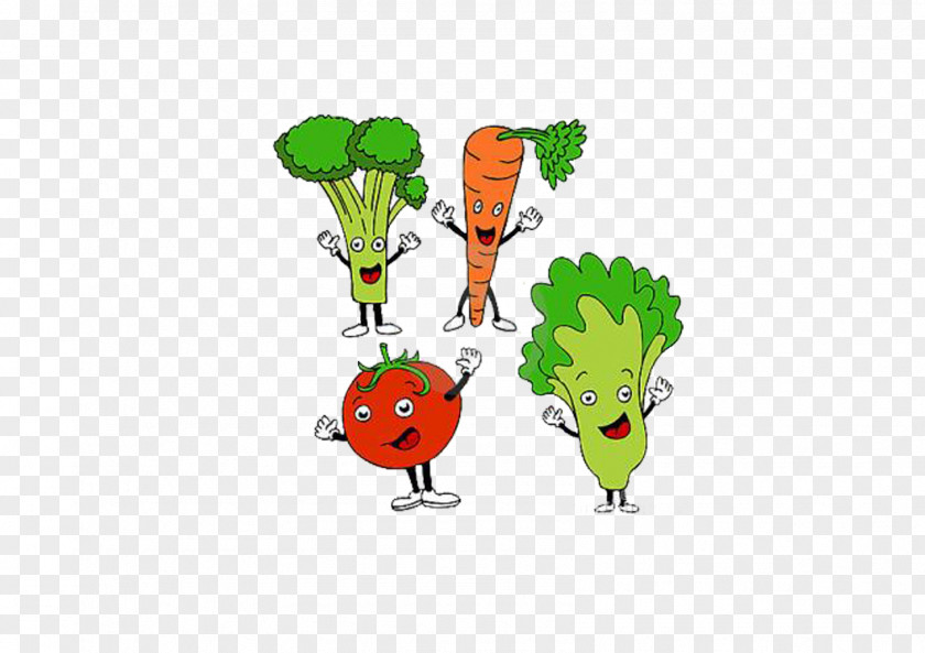 Cartoon Vegetables Health Food Healthy Diet Clip Art PNG
