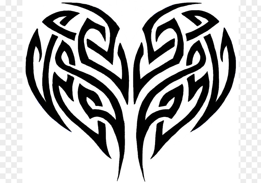 Cool Heart Designs To Draw Tattoo Tribe Clip Art PNG