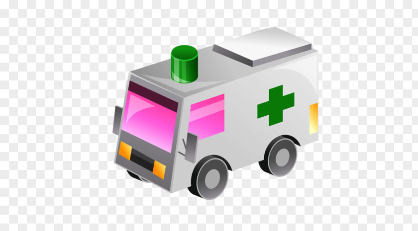 Cute Cartoon Green Cross Ambulance Car Euclidean Vector Icon PNG
