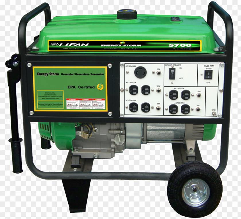 Energy Electric Generator Lifan Group Engine-generator Gasoline PNG
