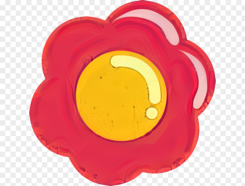 Fried Egg Yellow Red Circle PNG